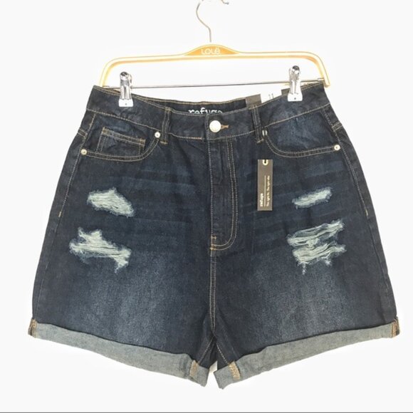 Charlotte Russe Pants - Charlotte Russe Refuge distressed mom shorts Sz 11